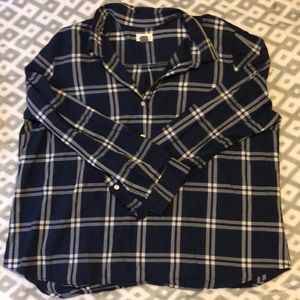 Quarter button flannel